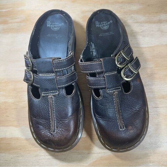 Dr. Martens Brown Leather Slip-On Loafers Men’s Size 9 - Picture 2 of 9